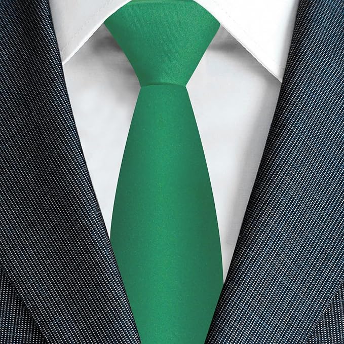 Men's Ties Solid Pure Color 3.15" (8CM) Necktie Plain Formal Business Wedding Black Ties For Men