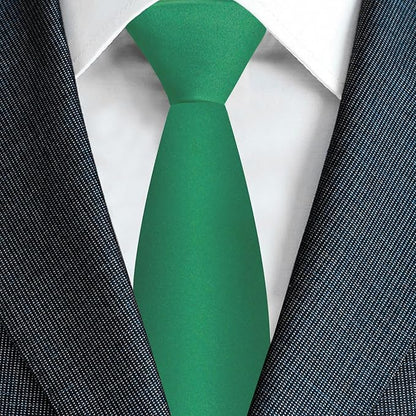 Men's Ties Solid Pure Color 3.15" (8CM) Necktie Plain Formal Business Wedding Black Ties For Men