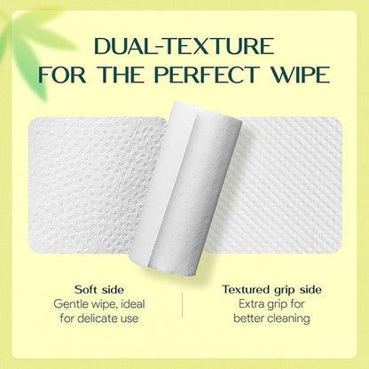 Bulk Case - 100% Bamboo Paper Towels | Lint-Free, Eco-Friendly, Tree-Free | 2-Ply Kitchen Paper Towel | FSC-Certified, BPA/PFAS-Free | 24 Rolls, 150 Sheets/Roll | PALM NAKI