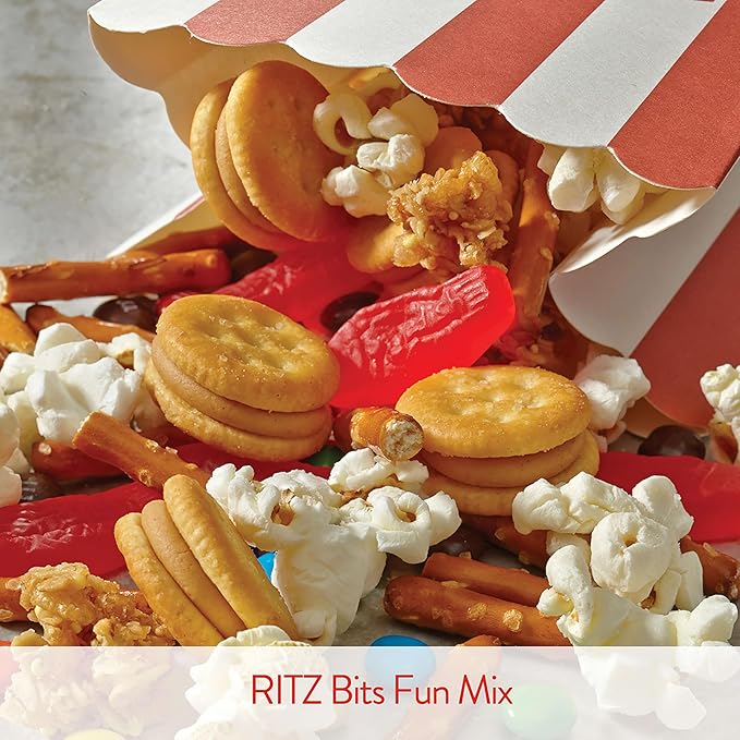 RITZ Bits Cheese Sandwich Crackers, Bulk Lunch Snacks, 48 Snack Packs (4 Boxes)