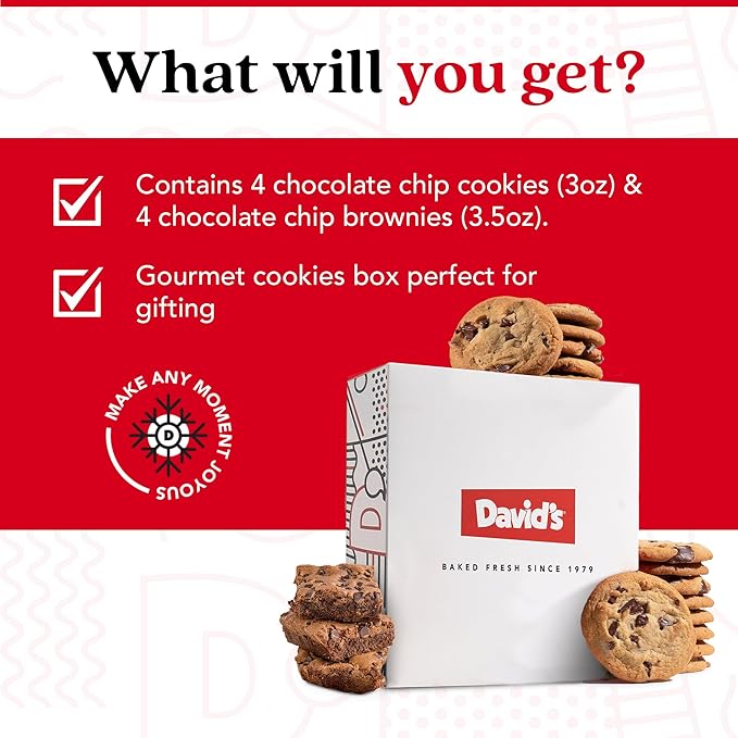 David's Cookies Gluten-Free Chocolate Chip Cookies & Brownies Gift Box