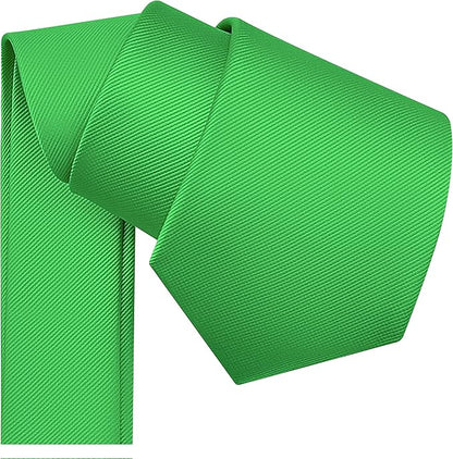 Branduce 3.15"（8cm） Men's Solid Color Formal Woven Necktie + Gift Box