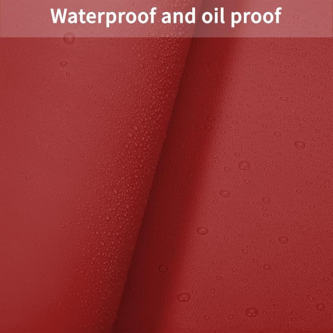 Leather Table Cover,1.8mm Thick,30x60 Inch Desk Cover,Large Desk Mat,Table Protector,Table Cover Protector,Craft Mats to Protect Table(Black+Wine Red,30x60)