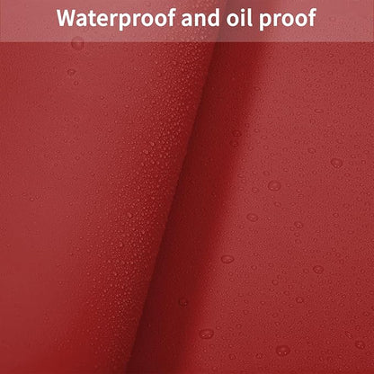Leather Table Cover,1.8mm Thick,24x60 Inch Desk Cover,Large Desk Mat,Table Protector,Table Cover Protector,Desk Protector,Table Pad,(Black+Wine Red,24x60)