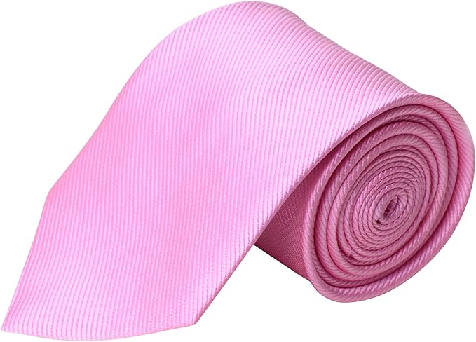 QBSM Mens Solid Polyester Textile Neckties Pure Color Neck Ties
