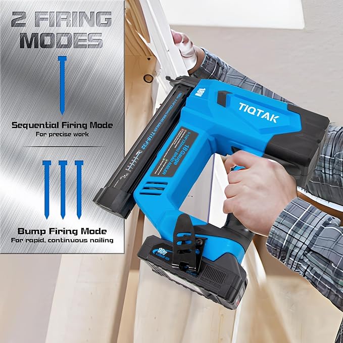 18GA Cordless Brad Nailer, Nail Gun Battery Powered, 3400 Nails per Charge, Electric Nail Gun Drives 3/8" to 1-1/4" Nails