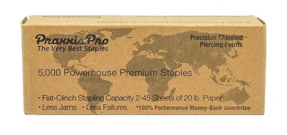 Powerhouse Premium 26/6 Standard Staples - Full-Strip Chisel Pointed Bulk Staples, Compatible with Standard Staplers, Ideal for Office & Heavy Duty Use (5,000)