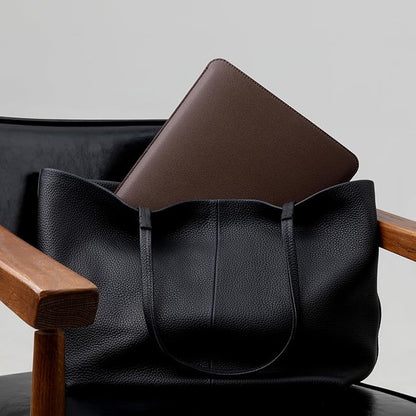 Comfyable Laptop Sleeve 15 Inch Precisely Compatible with MacBook Air 15" M4 2025 A3241 & M3 2024 A3114 & M2 2023 A2941, Faux Leather Cover Case, Coffee
