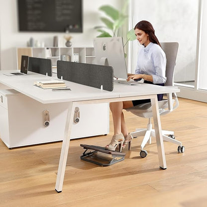 Foot Rest for Under Desk at Work, Ergonomic Wooden Desk Foot Rest with 7 Adjustable Angles, Anti-Slip Footrest Comfortable Foot Stools for Office Leg Rest, No Assembly