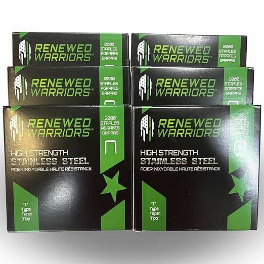 T50 Stainless Steel Staples Marine; T/50 Type (3/8" in Leg; 3/8" Crown) T-50 Staples - (6) 2000 Packs or 12000