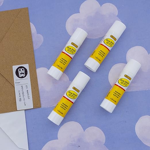 BAZIC Products Glue Stick 8g/0.28 Oz, White Glue Sticks, Acid Free for Photos Paper Art Craft at School Home Office (30/Pack), 20-Pack