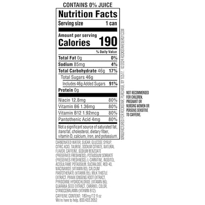 Rockstar Energy Drink, Fruit Punched, 12oz Sleek Cans (8 Pack)