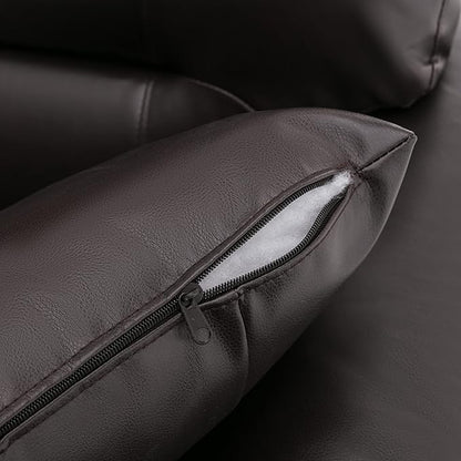 Morden Fort Faux Leather Sofa and Loveseat Chair Set, Modern Luxury and Comfy Furniture Sleeper Couches for Living Room, Apartment, Office, Lounge Room