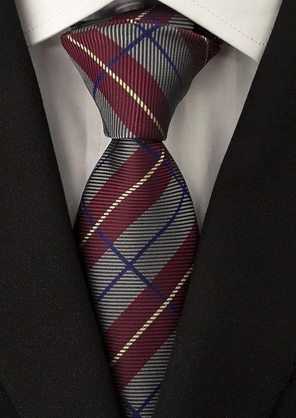 Adulove Men's Necktie Classic Silk Tie Woven Jacquard Neck Ties 6 PCS