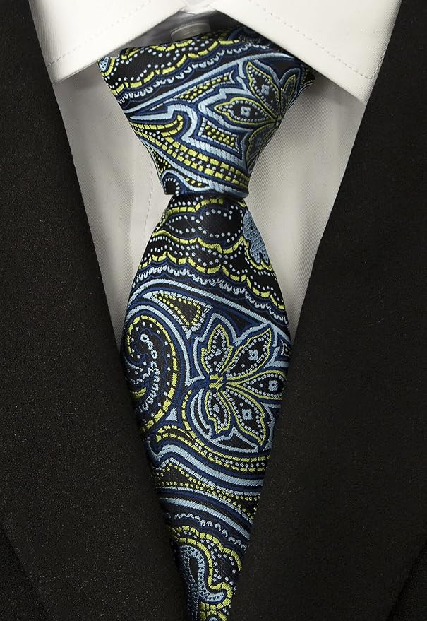Adulove Men's Necktie Classic Silk Tie Woven Jacquard Neck Ties 6 PCS