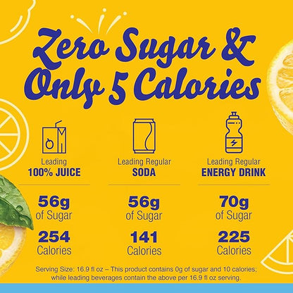 Crystal Light Lemon Iced Tea Naturally Flavored with other natural flavor Powdered Drink Mix, 120 ct Pack, 12 Boxes of 10 On-the-Go-Packets