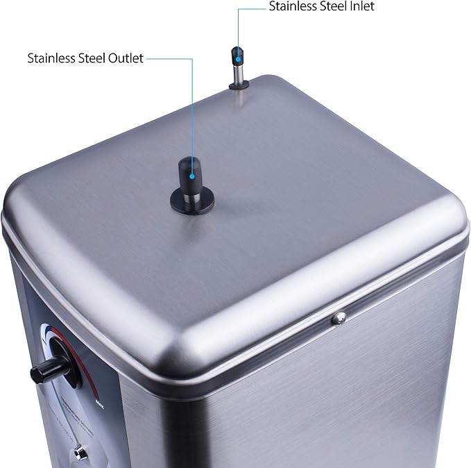 Ready Hot 41-RH-200-F570-BN Instant Hot Water Dispenser System, 2.5 Quarts, Manual Dial Single Lever Hot Water Faucet Brushed Nickel
