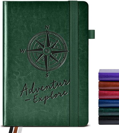 Blank Journal Notebook for Women Men,160 Pages,A5 Hardcover Sketchbook for Drawing, Sketch book, Unlined Notebooks for School,Work, Note Taking,Travel Journals for Writing 5.8"x8.5" (Green)