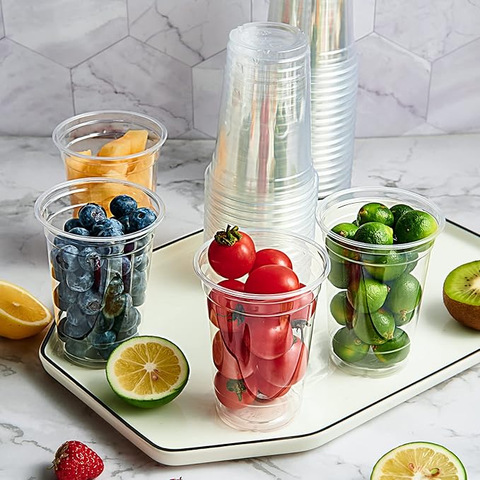 Lilymicky 1000 Pack 10 oz Clear Plastic Cups, Disposable Drinking Party Cups for Birthday Parties, Picnics, Ceremonies, and any Events