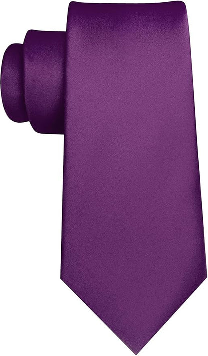 JEMYGINS Solid Color Tie Mens Necktie for Business and Wedding