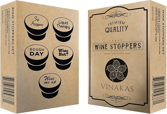 Funny Silicone Wine Stopper Set – Must-Have Wine Accessories & Perfect Wine Gifts for Women & Men – Airtight & Reusable
