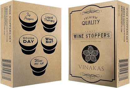 Funny Silicone Wine Stopper Set – Must-Have Wine Accessories & Perfect Wine Gifts for Women & Men – Airtight & Reusable