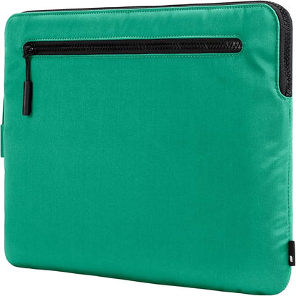 Incase Compact Laptop Sleeve with Flight Nylon - 16 Inch MacBook Pro and Laptop Case – Slim Computer Sleeve with Faux Fur Lining, Front Accessory Pocket with Zipper - Ocean Jade