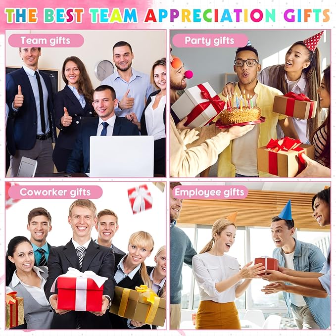 Yinder 24 Pcs Inspirational Sticky Notes Christmas Stocking Stuffers Motivational Sticky Notes Pad Employee Appreciation Gift Bulk for Teacher Nurse Coworker Office 3 x 3'' (Team,Black)