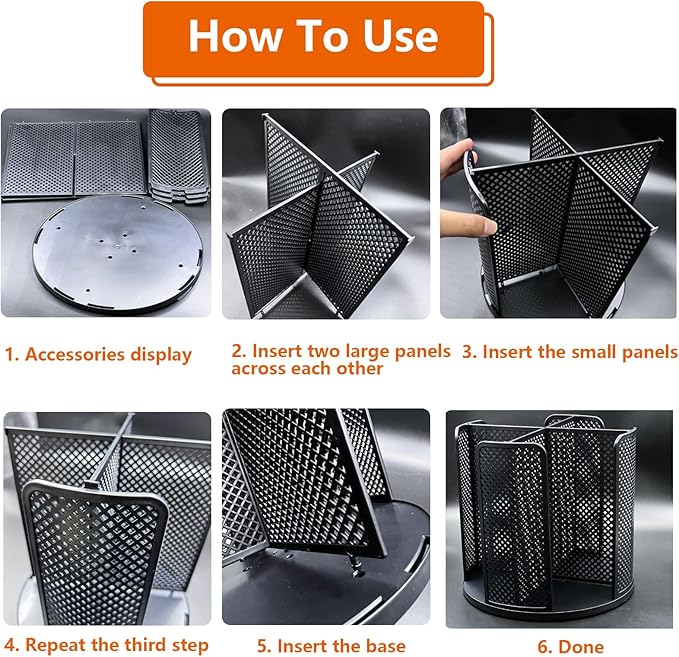 Paper Cup and Lid Holder, CITZCFYU Rotatable Coffee Cup Dispenser fit 5-16oz Disposable Cups Organizer, Plastic Cup Storage Rack for Countertop, Coffee Shop, Station, Bar, Office,Kitchen, Black