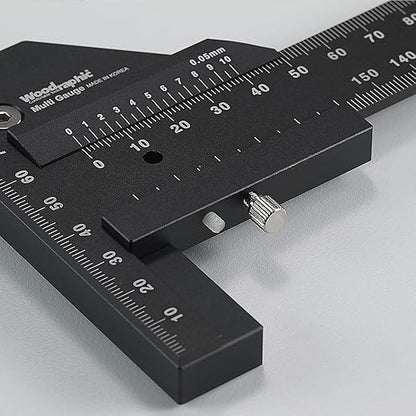 Scriber Gauge – Precision Marking Tool, Measuring Ruler, Layout Square, Thickness Gauge, CNC Aluminum Woodworking Tool for Joinery, Framing, Cabinet - Professional Classic Model (900mm)
