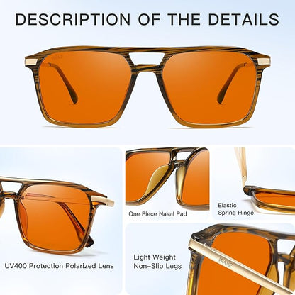WAVE Blue Light Blocking Glasses,Gaming Glasses with Metal Frames,Computer Glasses for Eye Strain,Anti Glare