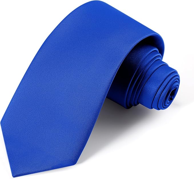 Black Ties For Men Solid Pure Color Formal Neckties 3.15" (8CM) Men's Tie for Business and Wedding with Gift Box