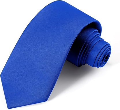 Black Ties For Men Solid Pure Color Formal Neckties 3.15" (8CM) Men's Tie for Business and Wedding with Gift Box