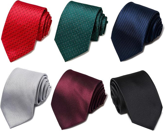 Tie For Men Necktie Woven Jacquard Neck Ties Set 6 PCS