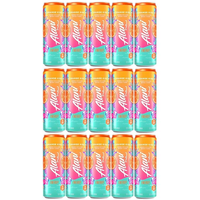 Generic Alani. Nu Energy Drink ORANGE | (Pack Of 15) | Sugar Free, Low Calorie Energy Drinks | 200mg Caffeine | Zero Sugar | 10 Calories | 12 Fl Oz Cans - By The Munchie Mix