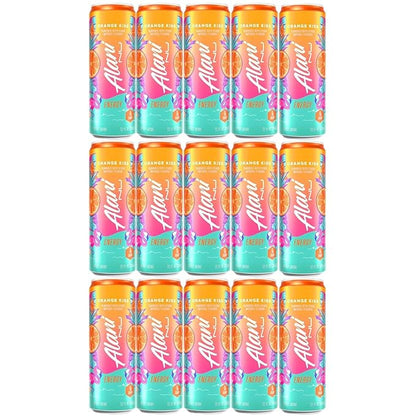 Generic Alani. Nu Energy Drink ORANGE | (Pack Of 15) | Sugar Free, Low Calorie Energy Drinks | 200mg Caffeine | Zero Sugar | 10 Calories | 12 Fl Oz Cans - By The Munchie Mix