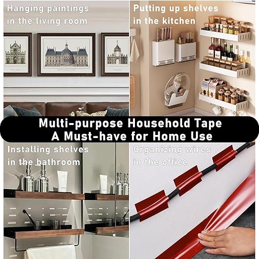 SWRT Double Sided Tape, 33FT x 0.71 in 0.04 Inch Thick Heavy Duty Mounting Foam Tape, Waterproof Adhesive Tape for Car, LED Strip Light, Home Office Automotive Decor