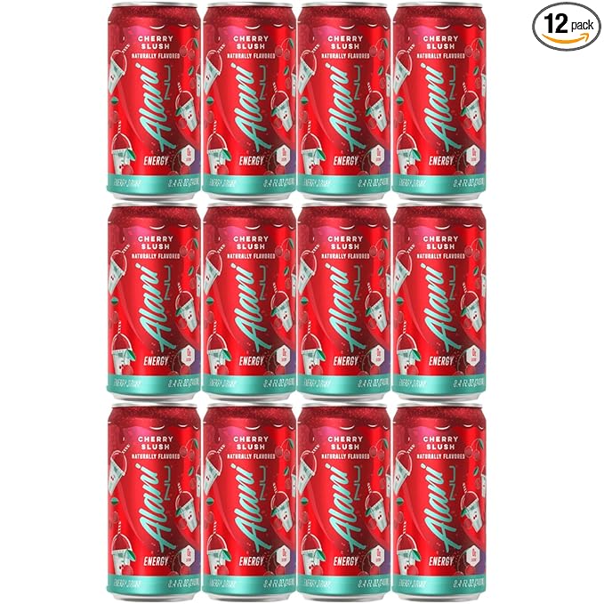 Generic Alani. Nu Mini Energy Drink - Pack Of 12 - Cherry Slush Flavor - 8.4 Fl OZ Can - By The Munchie Mix