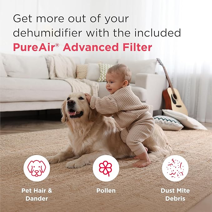 Frigidaire Gallery 2-in-1 35-Pint Dehumidifier with Wi-Fi, Energy Star Certification & Air Quality Monitoring for Small/Medium/Large Rooms & Basements, Custom Humidity Control, Auto Shut Off, White