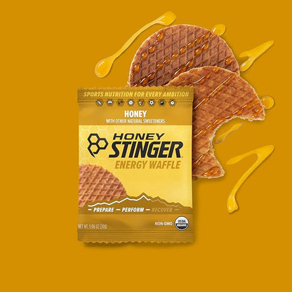 Honey Stinger Organic Energy Waffle Variety Pack, 12 Honey Waffles and 6 Vanilla, Nutritious Stroopwafel Snack for Exercise, Endurance and Performance