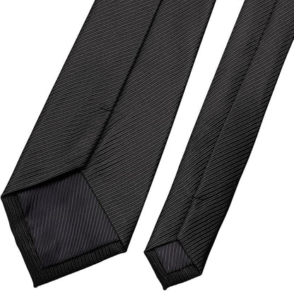 KOOELLE Men's Ties Solid Pure Color Plain Neckties Formal Black Ties For Men