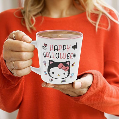 Silver Buffalo Sanrio Hello Kitty Halloween Ceramic Mug, 17.5 Ounces