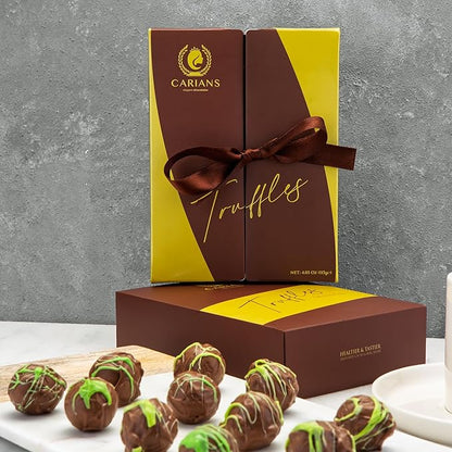 CARIANS Assorted Dubai Chocolate Truffles Box, Dubai Chocolate Candy with Pistachio and Kunafa, Box of Candy, Luxury Premium Gourmet, Great for Gift Giving, Christmas, Thanksgiving, Anniversary