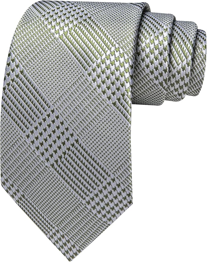 Barry.Wang Tie Sets for Men Silk Solid Necktie Stain Ties Handkerchief Pocket Square Cufflinks Wedding Business Dyed