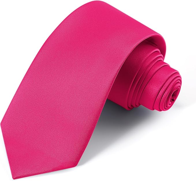 Black Ties For Men Solid Pure Color Formal Neckties 3.15" (8CM) Men's Tie for Business and Wedding with Gift Box