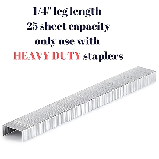 Mr. Pen Heavy Duty Staples - 5000 Pc, 25 Sheet, 1/4 Inch Length, Office Supply