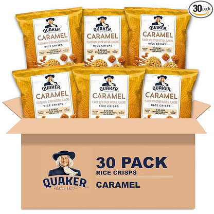 Quaker Rice Crisps, Gluten Free, Caramel, 0.91 Oz, 30 Count