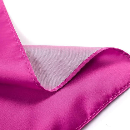 Mens Solid Satin Mens Tie With Hanky,Handmade Neckties For Men