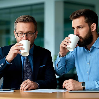 1000 Pack 8 oz Disposable Paper Cups, Paper Coffee Cups 8 oz, Hot Beverage Drinking Cups for Water, White, Suitable for Parties, Picnic, Travel, and Events