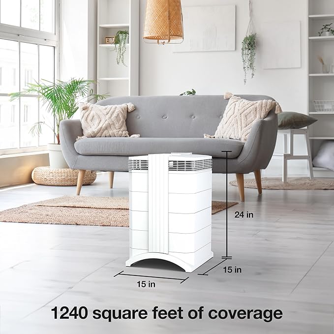 IQAir HealthPro Compact XE Air Purifier - 2-Pack - Compact HyperHEPA Fration for Rooms up to 2480 sq ft - Allergens, Smoke, Dust, Mold, Pet Dander, Swiss Made, WiFi Enabled